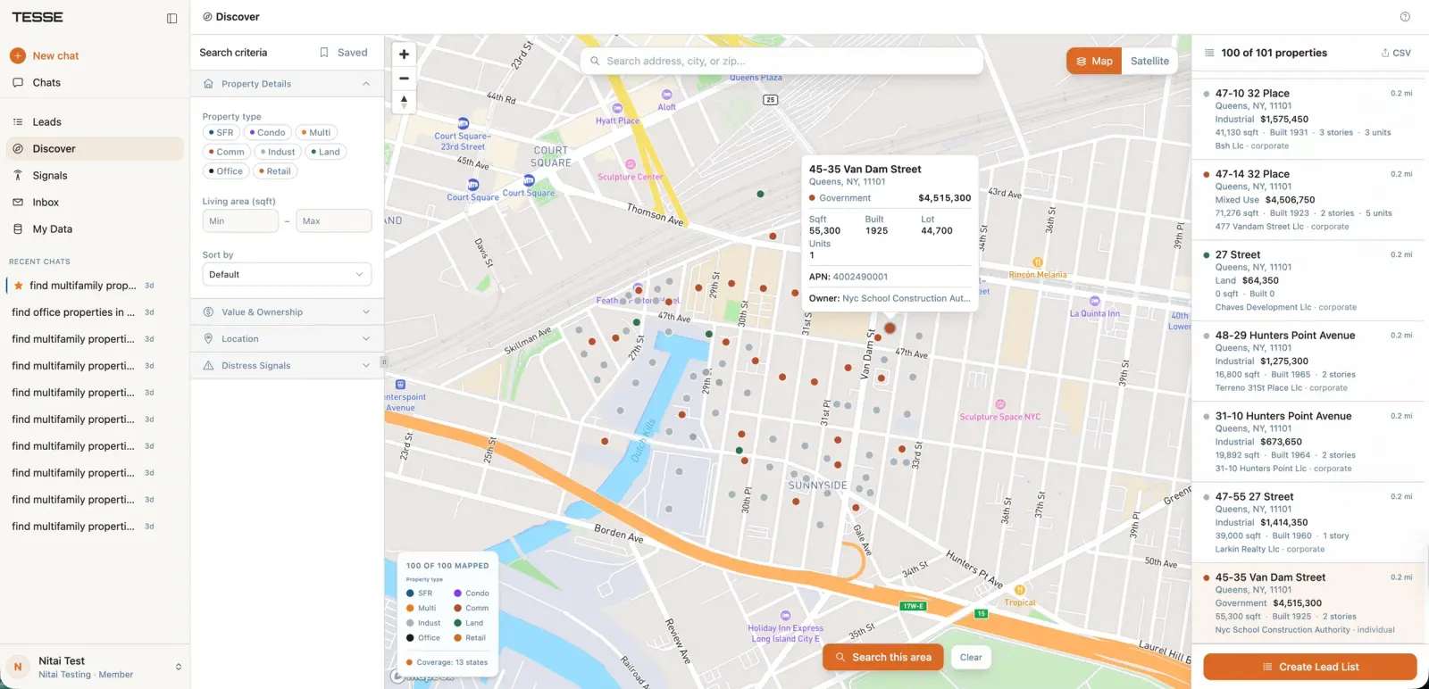 Tesse product screenshot